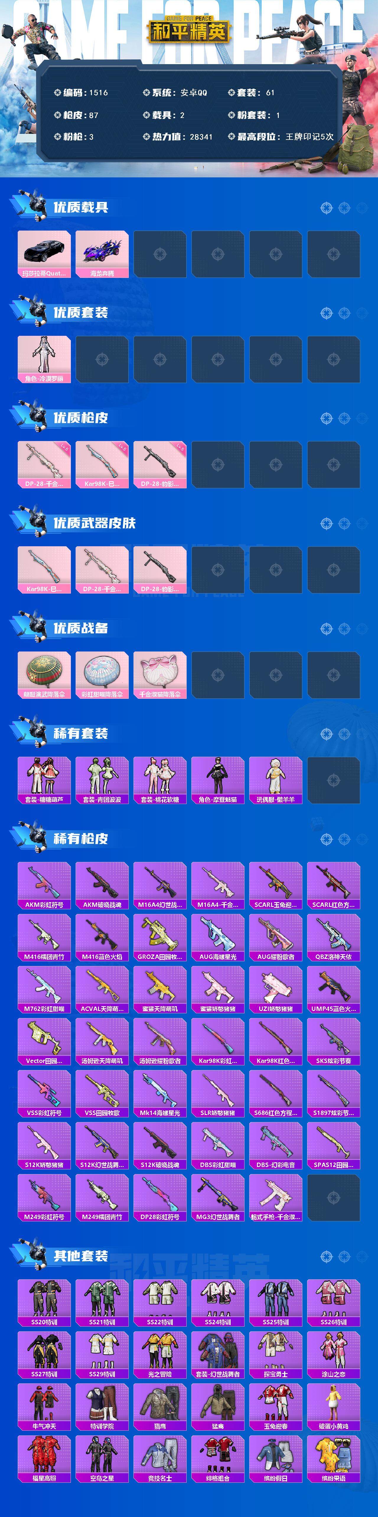 HPCMW3434424和平精英账号详情图2