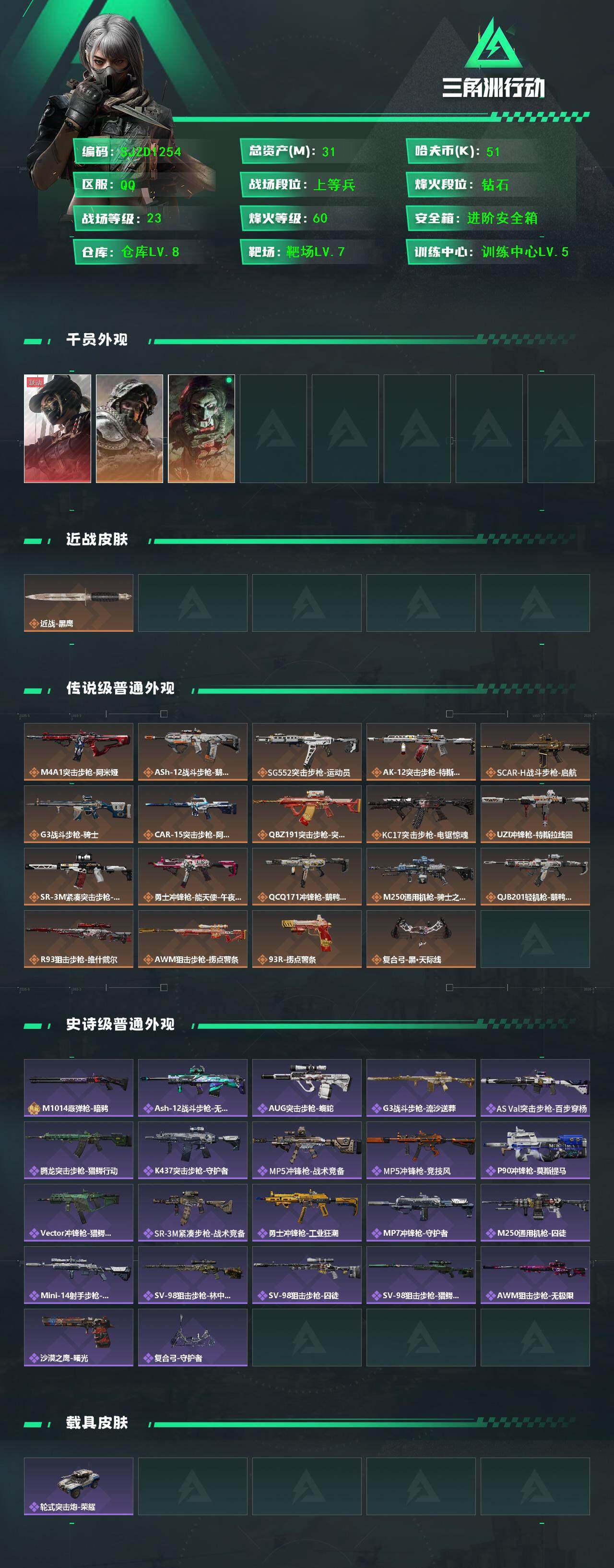 SJZQM389683三角洲行动账号详情图3