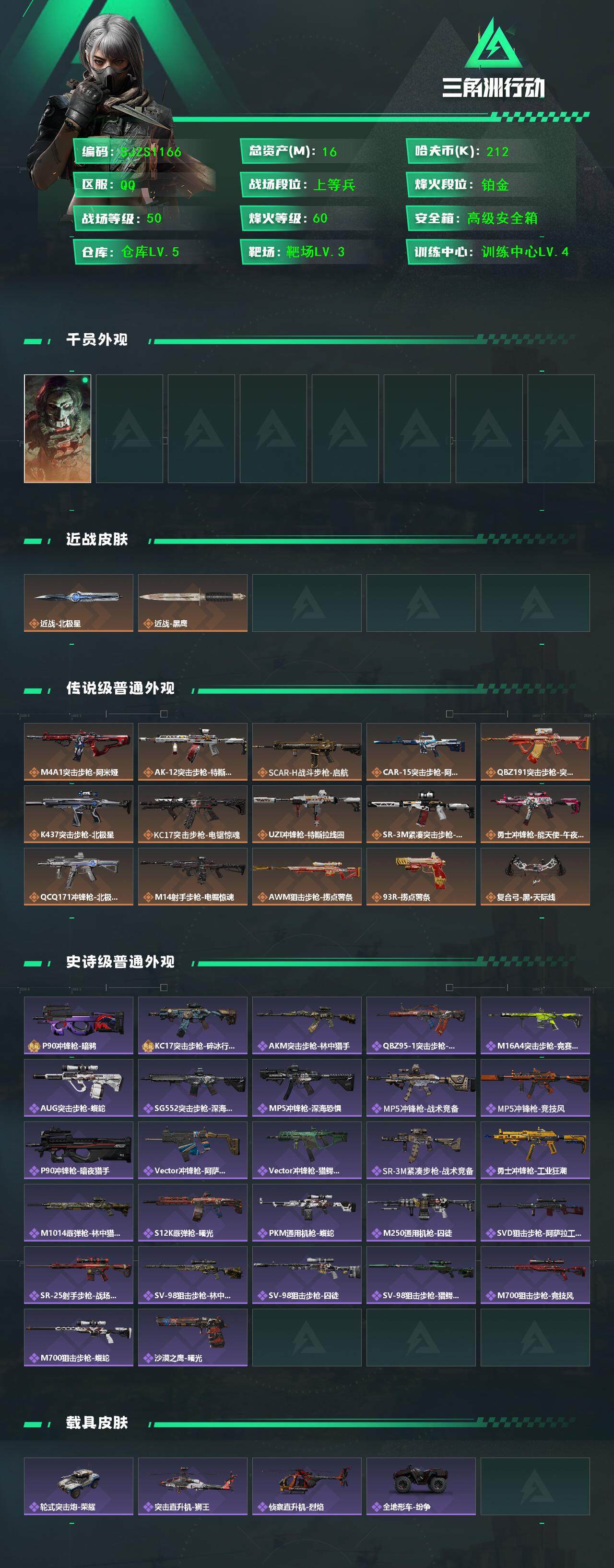 SJZCMW390101三角洲行动账号详情图2