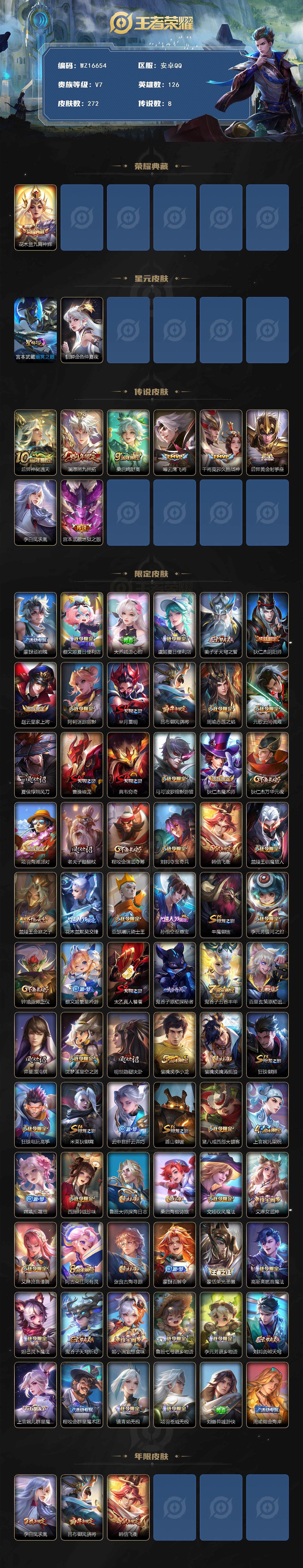 WZ03410143王者荣耀账号详情图2