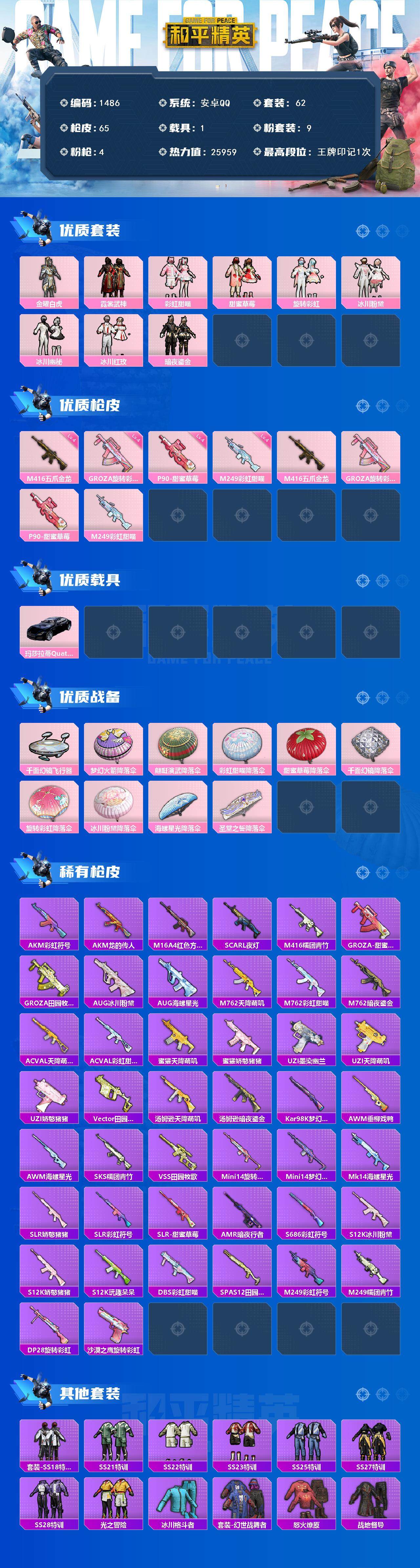 HPCMW3434702和平精英账号详情图2 HPCMW3434702和平精英账号详情图2