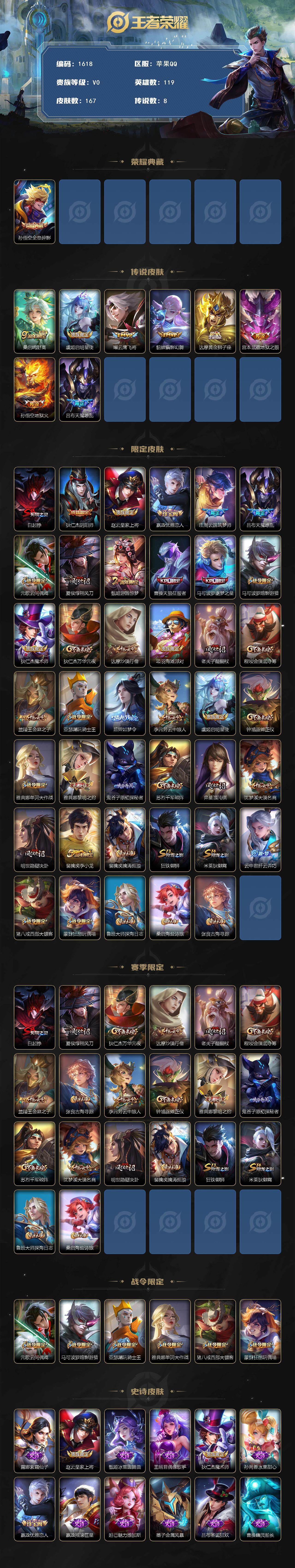 WZCMW3440004王者荣耀账号详情图2