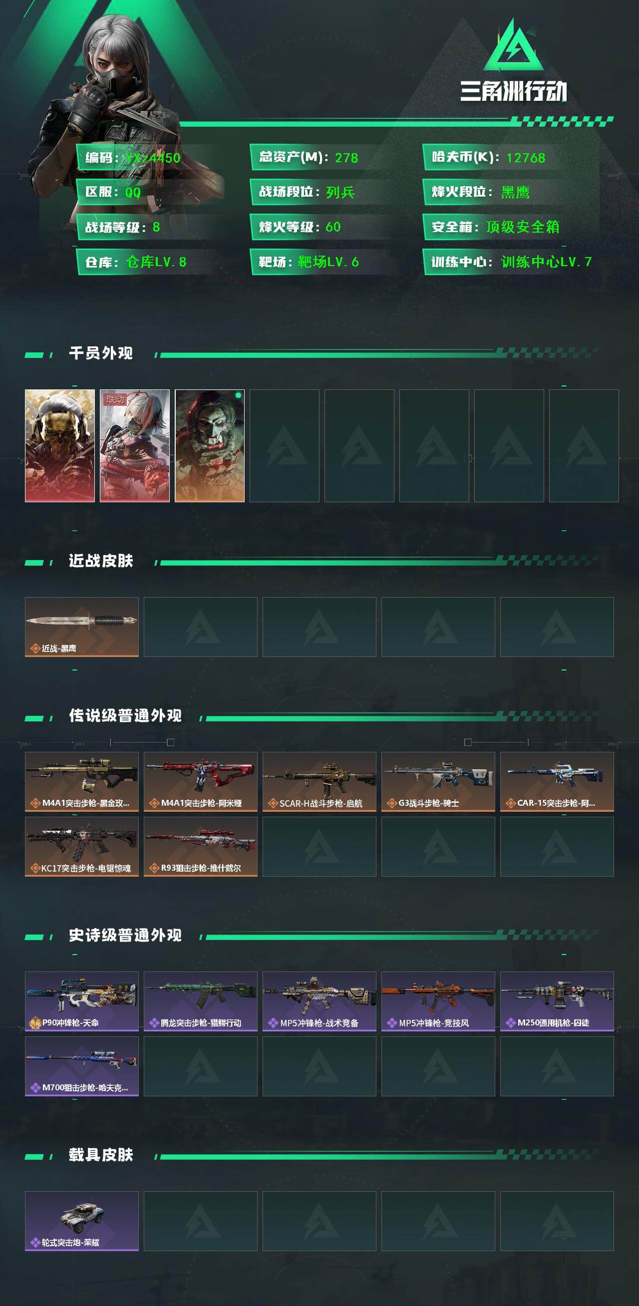 SJZCMW45311三角洲行动账号详情图2 SJZCMW45311三角洲行动账号详情图2