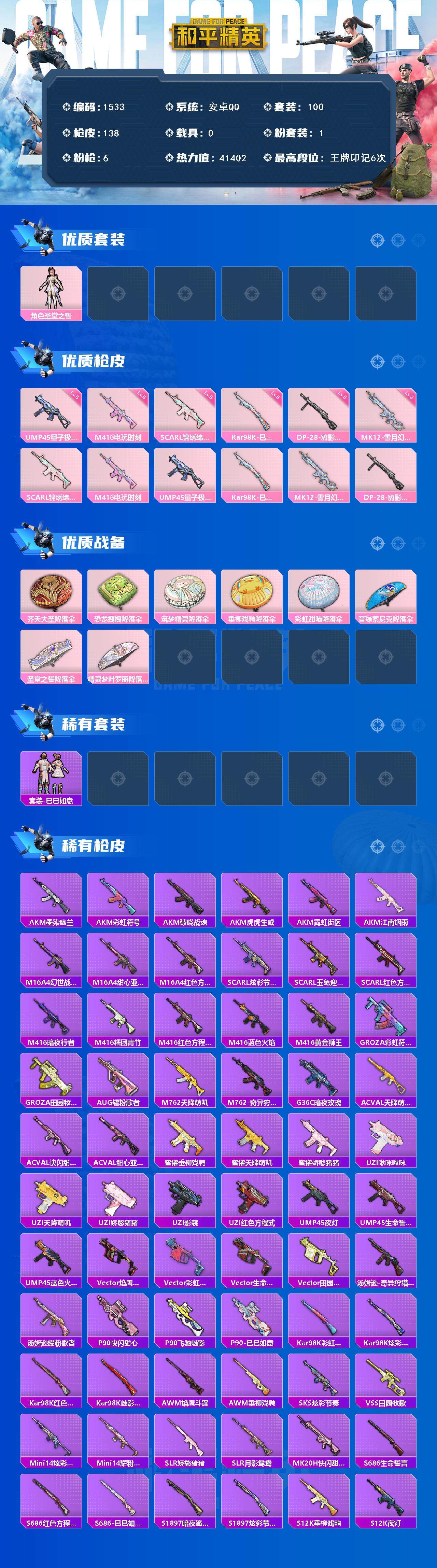 HPCMW3434612和平精英账号详情图2 HPCMW3434612和平精英账号详情图2