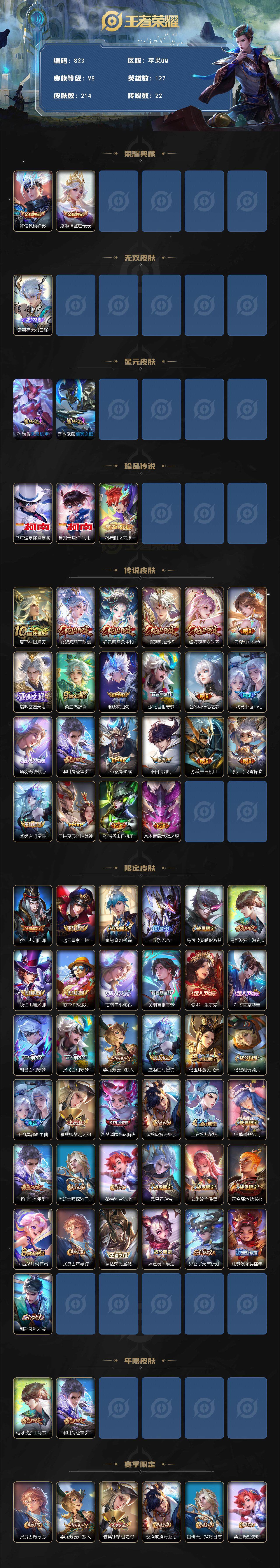 WZLFY3439438王者荣耀账号详情图2