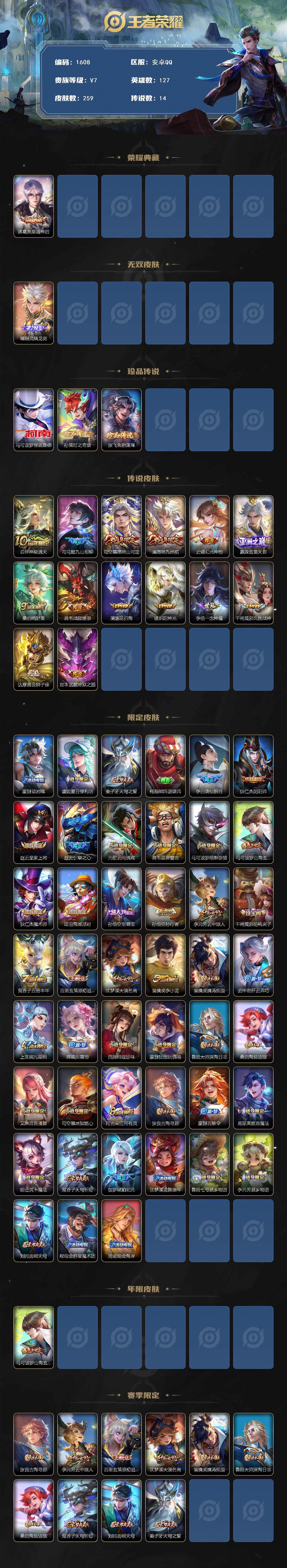 WZCMW3439988王者荣耀账号详情图2