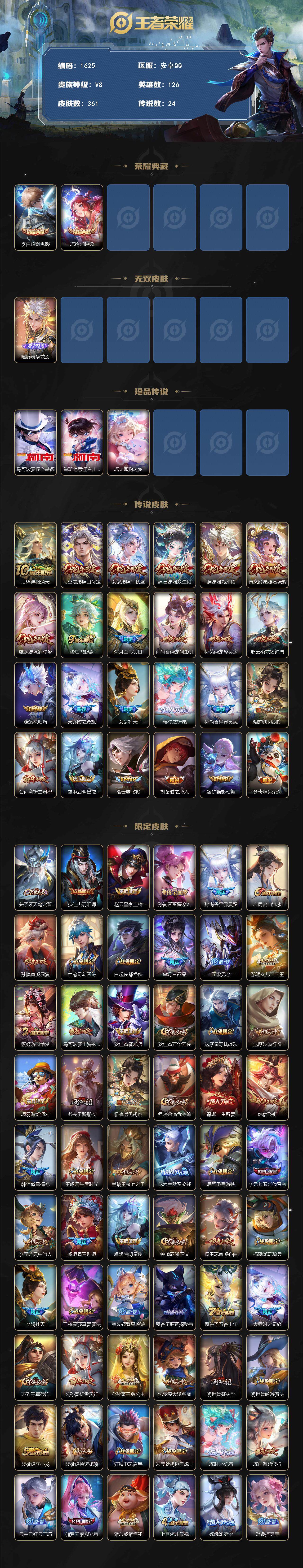 WZCMW3440010王者荣耀账号详情图2