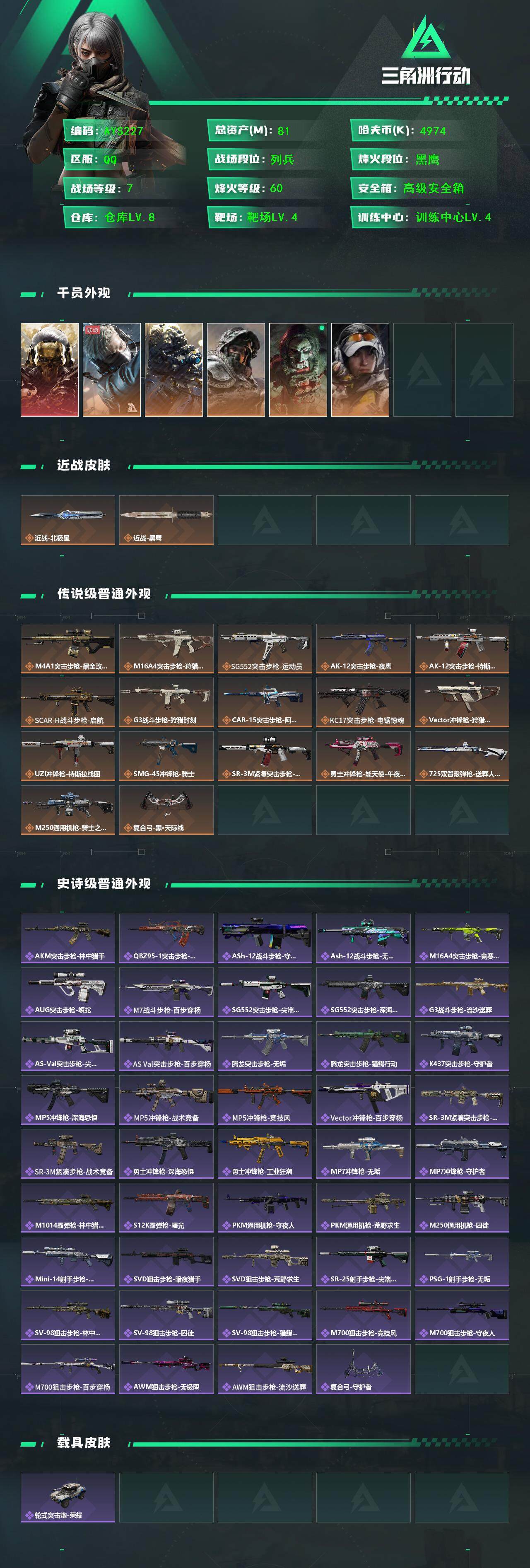 SJZCMW393865三角洲行动账号详情图3