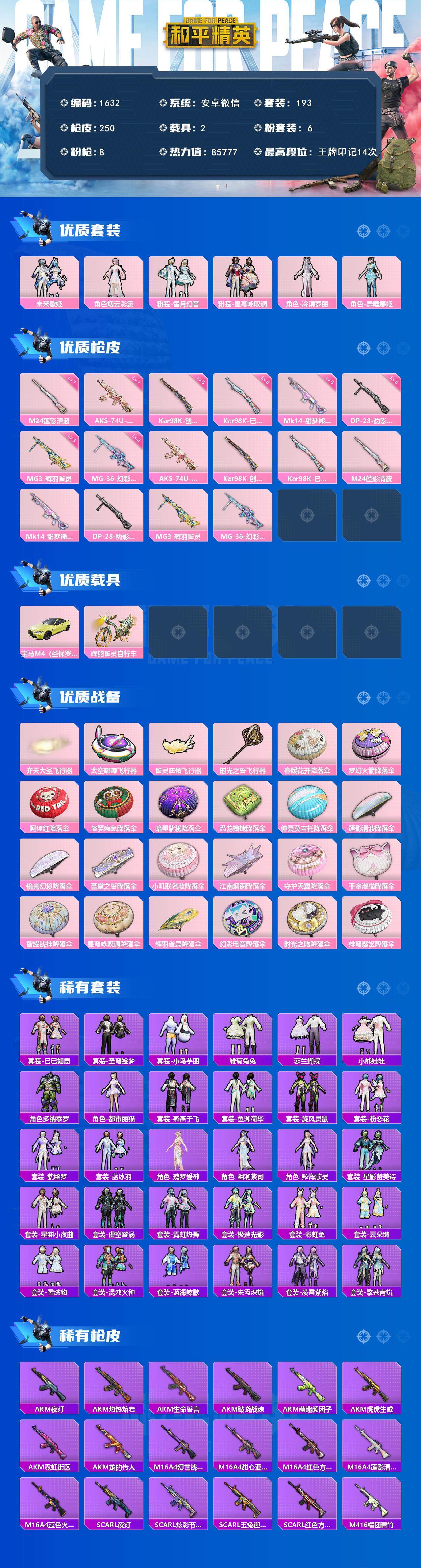 HPCMW3436064和平精英账号详情图2