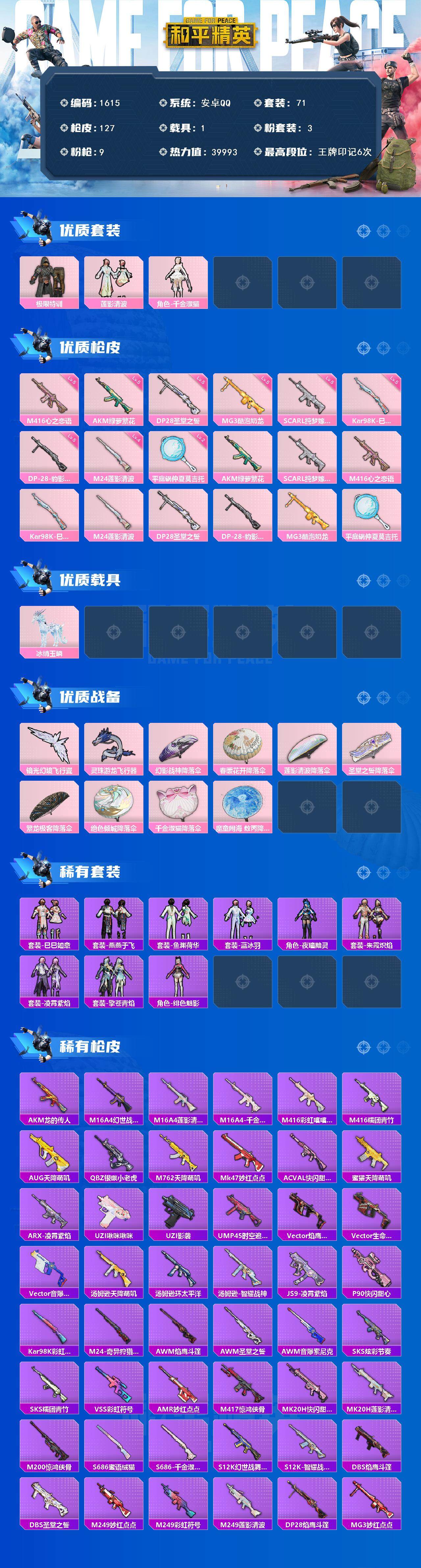 HPCMW3436075和平精英账号详情图2