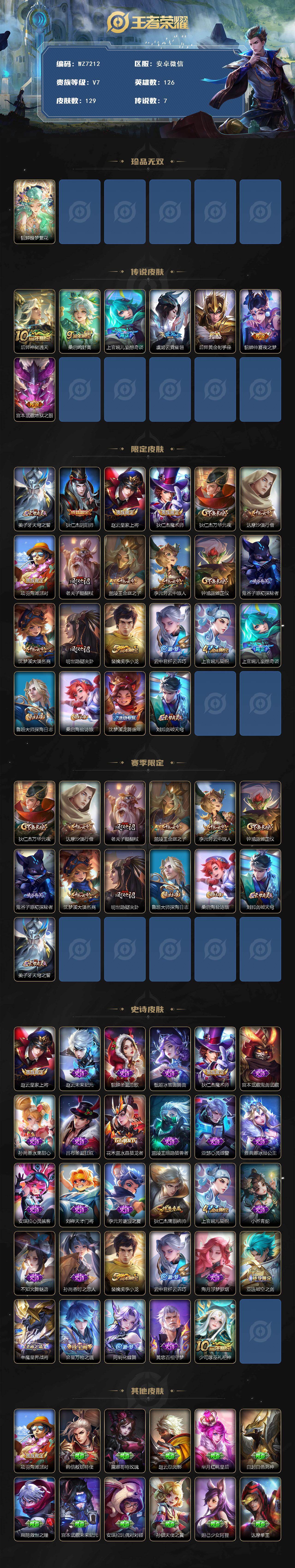 WZCMW4144177王者荣耀账号详情图2