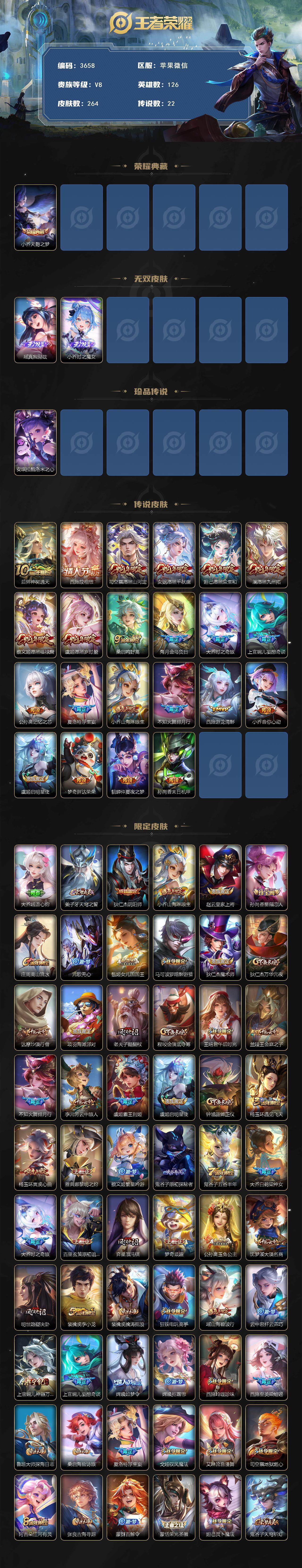 WZQM3464195王者荣耀账号详情图4