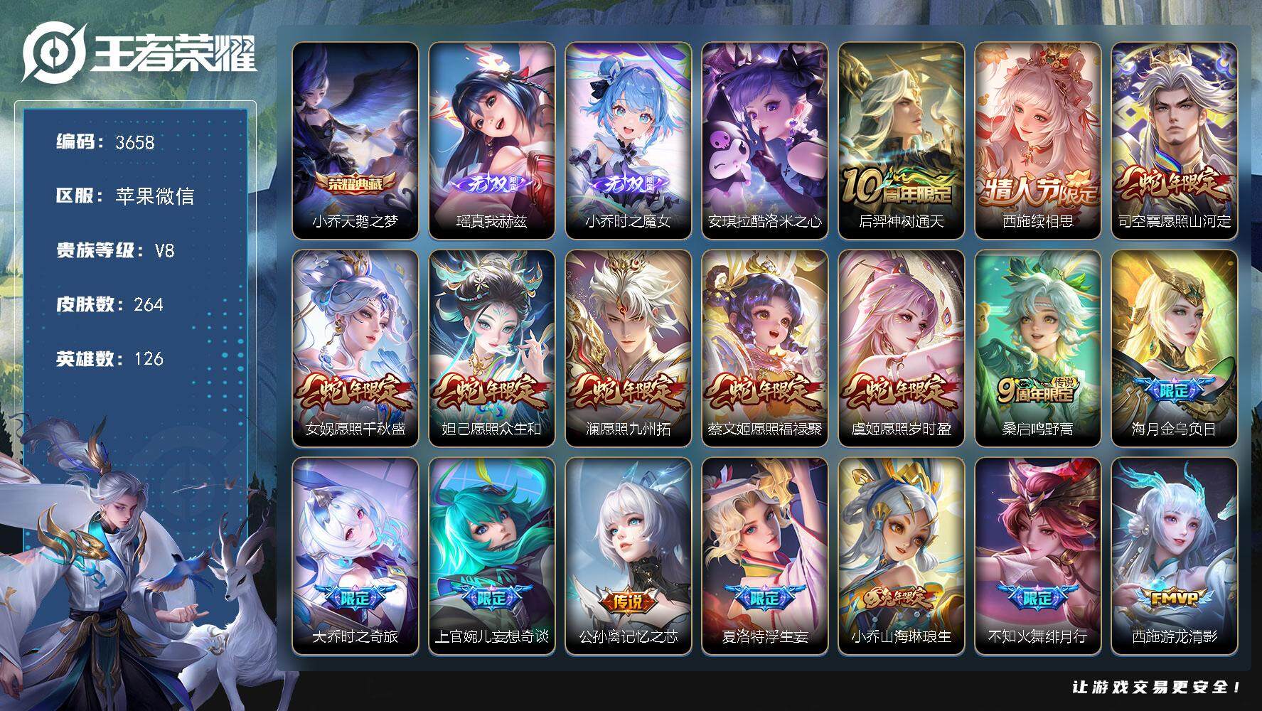 WZQM3464195王者荣耀账号详情图3