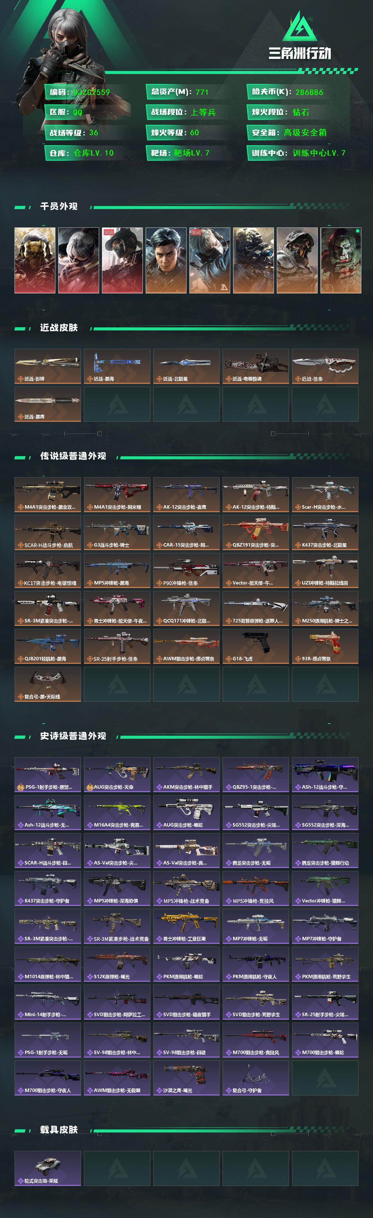 SJZQM391077三角洲行动账号详情图3