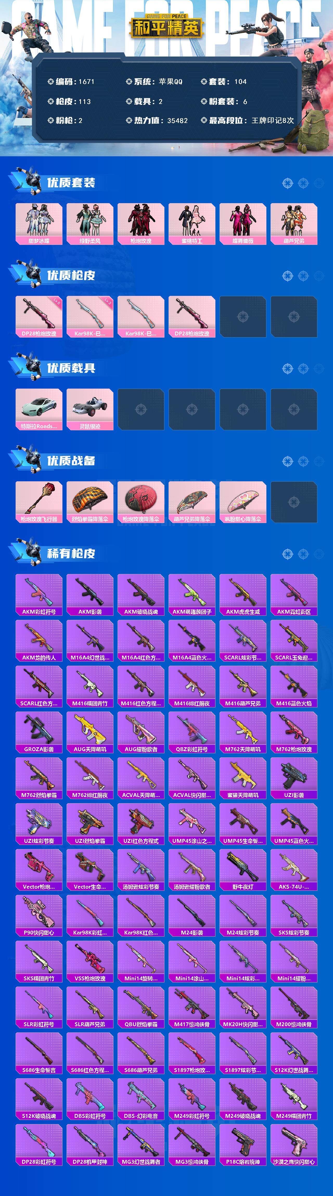 HPCMW3436685和平精英账号详情图2