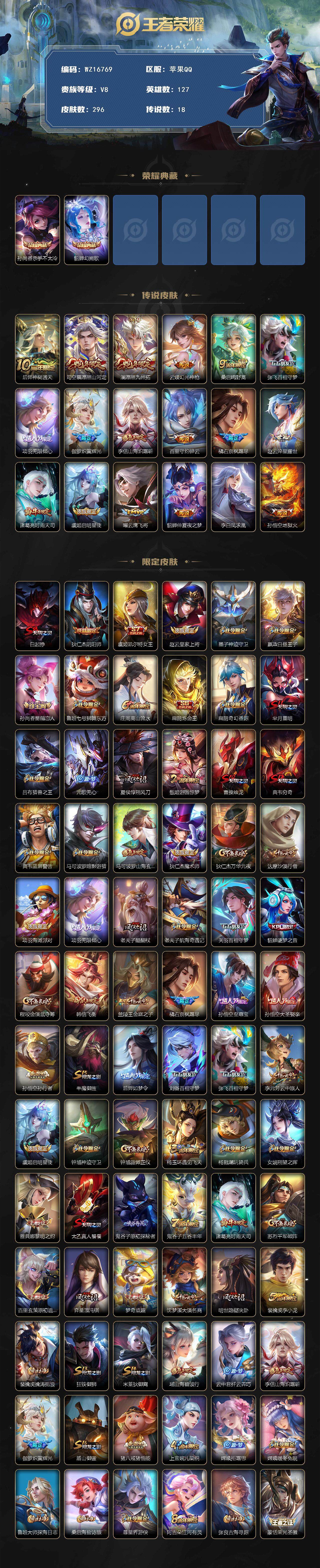 WZ03410199王者荣耀账号详情图2