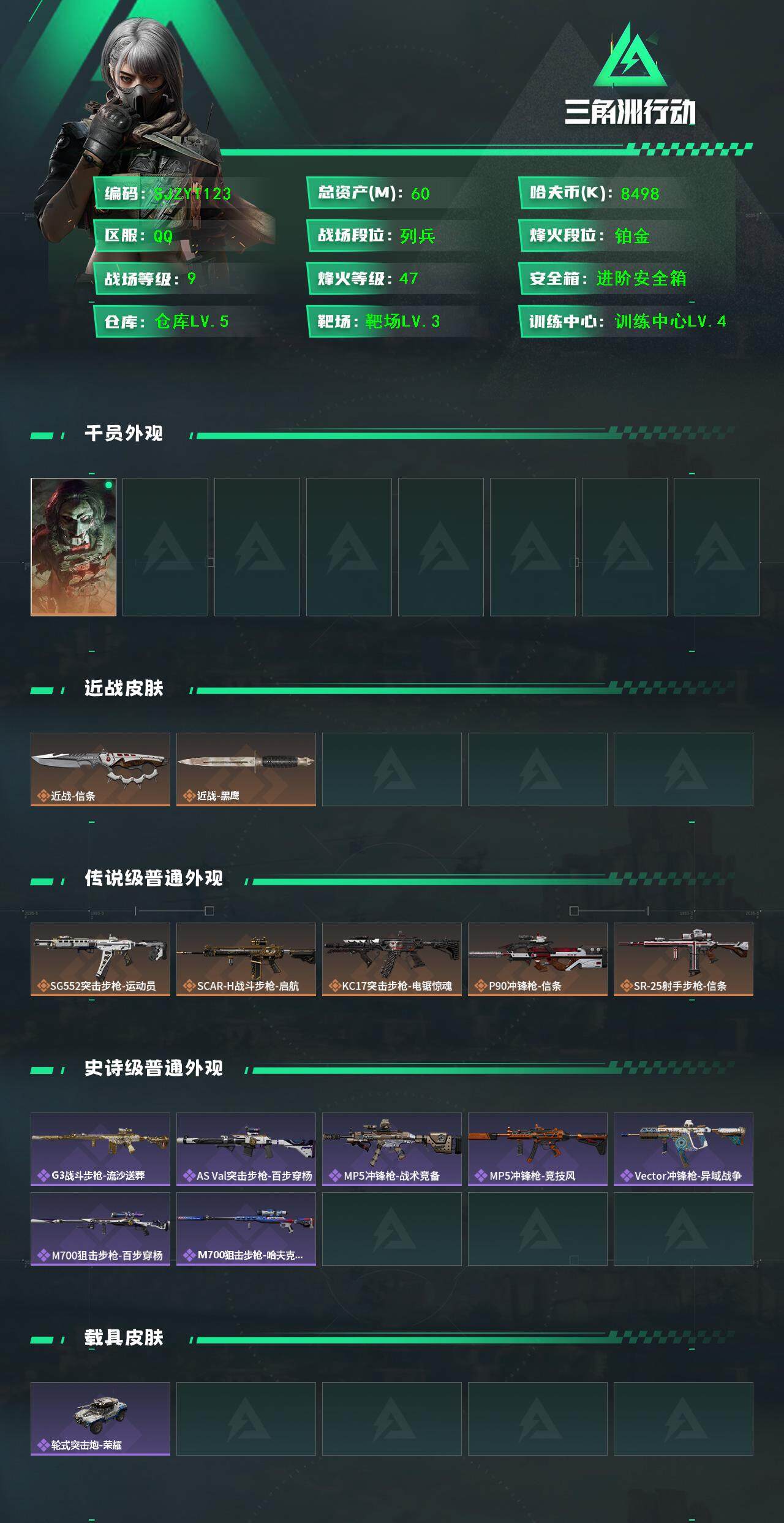 SJZEY391689三角洲行动账号详情图2