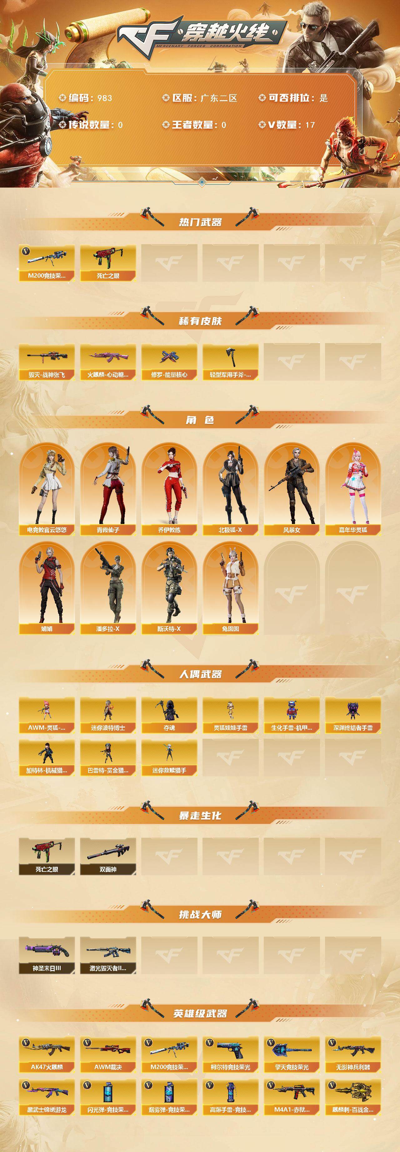 CFQM376154穿越火线账号详情图3