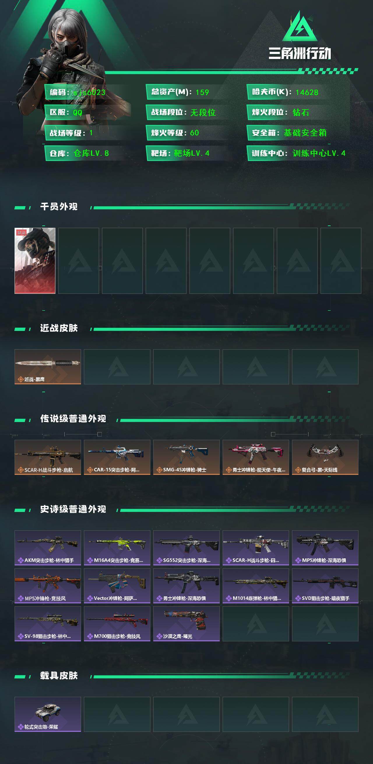 SJZCMW395541三角洲行动账号详情图3