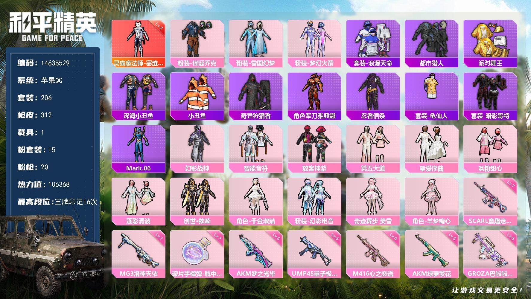 HPDN3436014和平精英账号详情图12