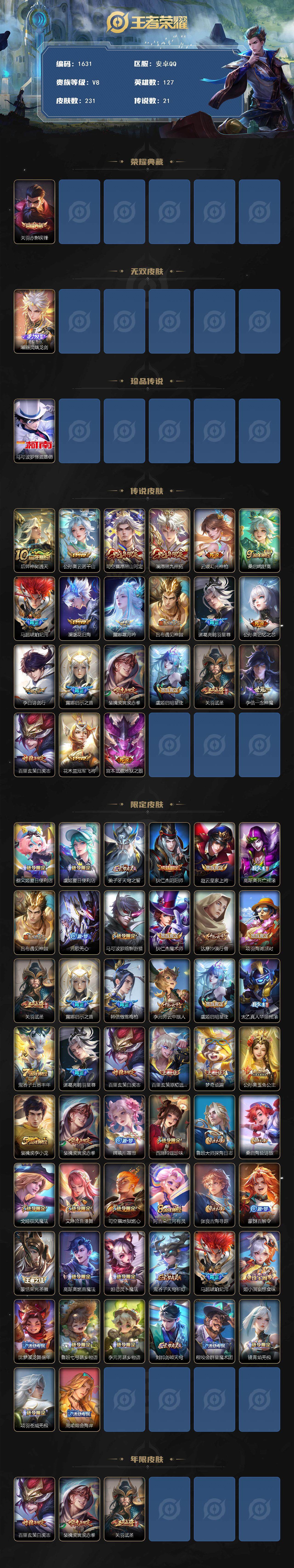 WZCMW3441424王者荣耀账号详情图2