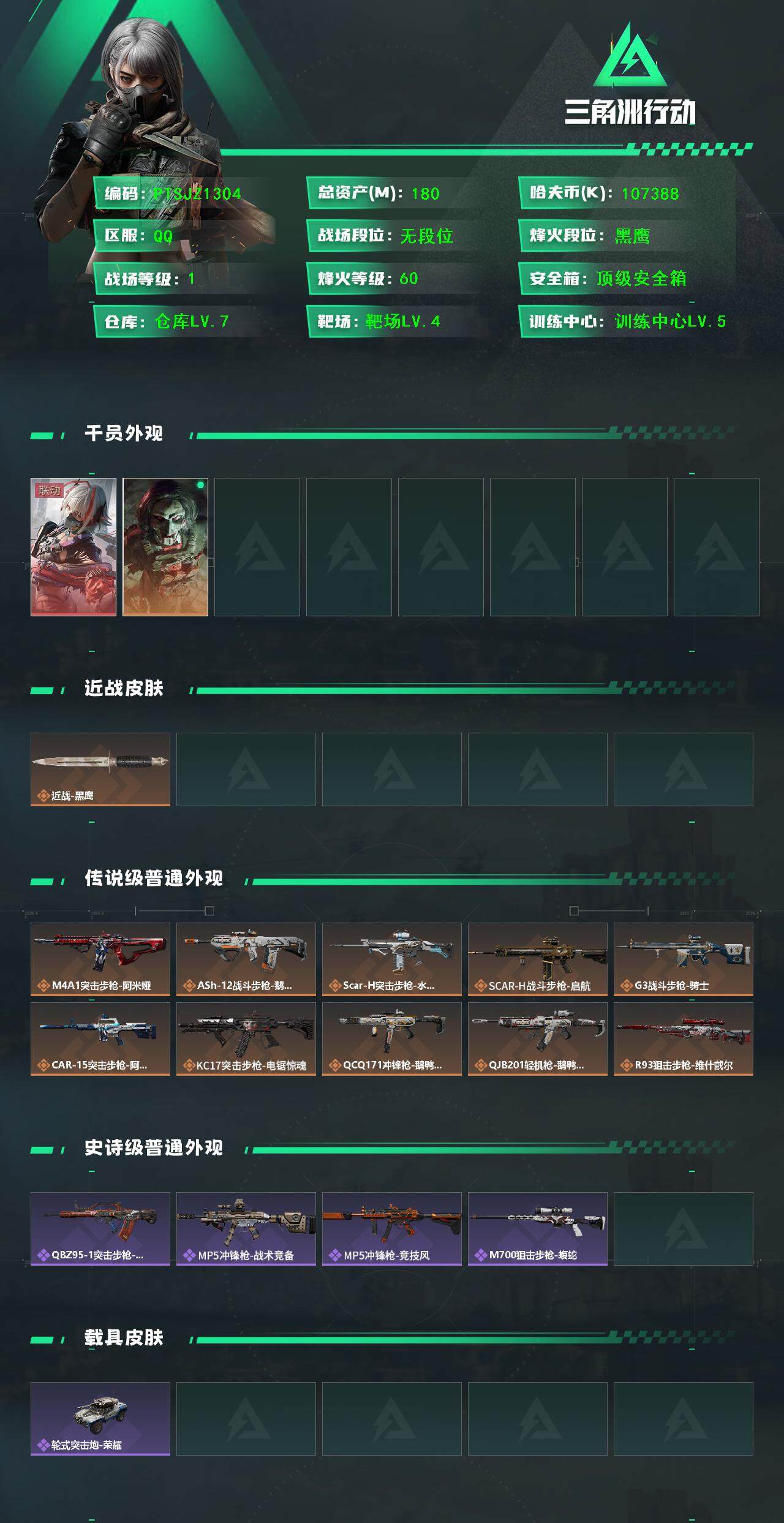 SJZCMW394646三角洲行动账号详情图2