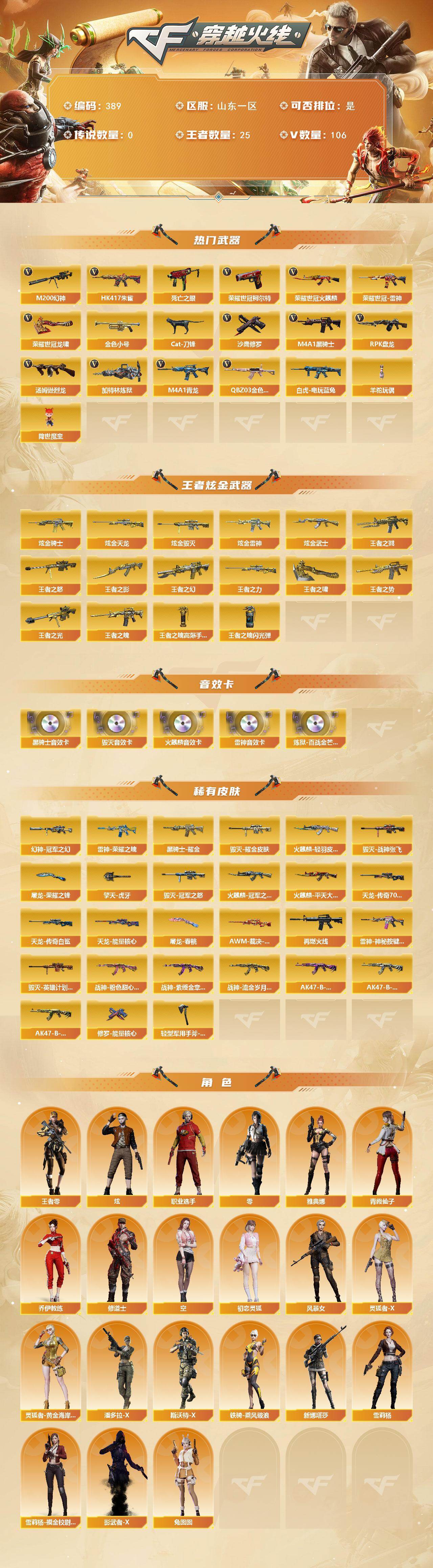 CFCMW421906穿越火线账号详情图2