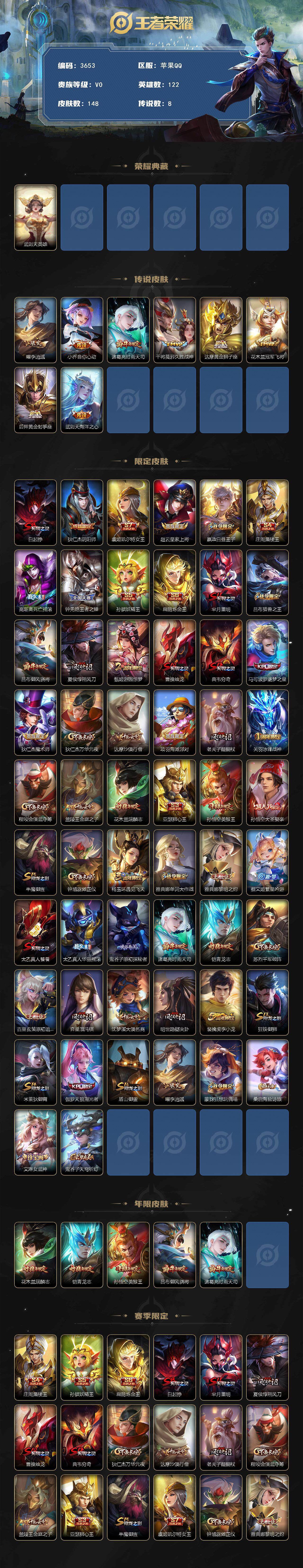 WZJZ3463610王者荣耀账号详情图3