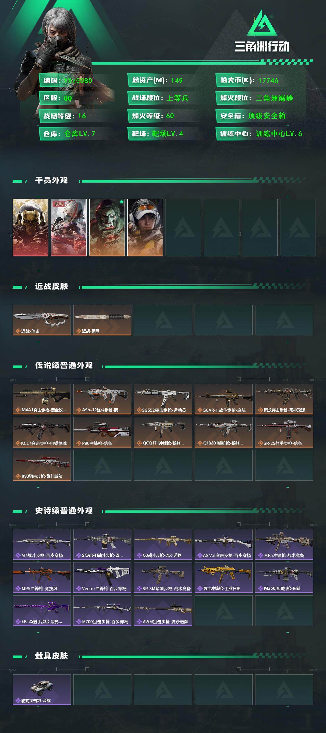 SJZCMW45332三角洲行动账号详情图2