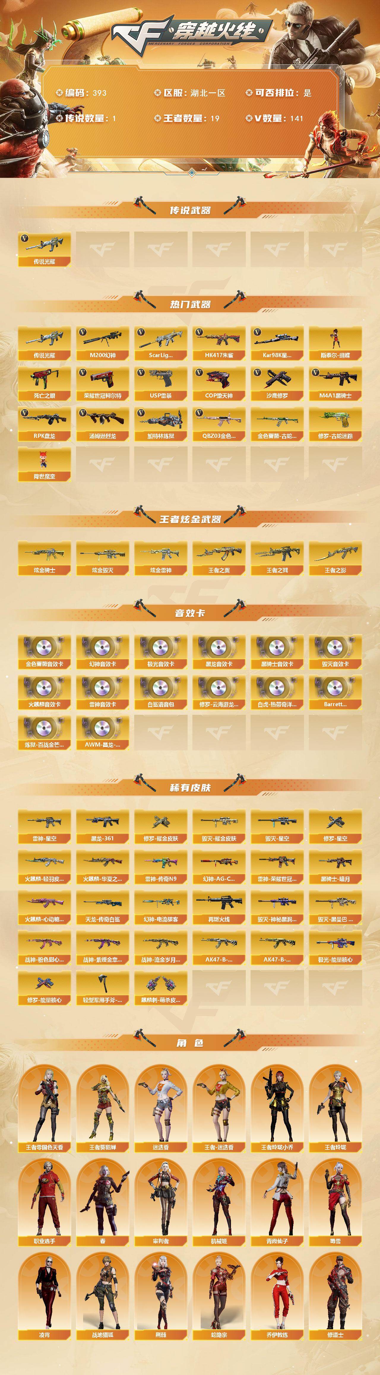 CFCMW422165穿越火线账号详情图2