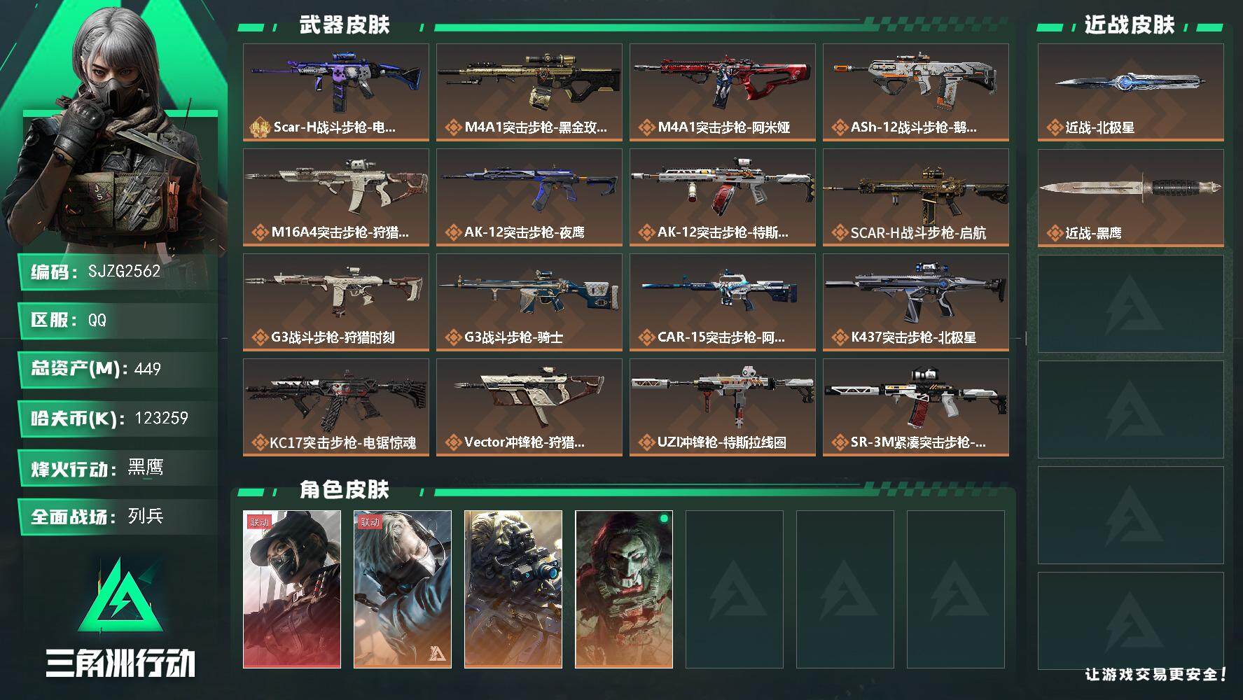 SJZQM390991三角洲行动账号详情图3