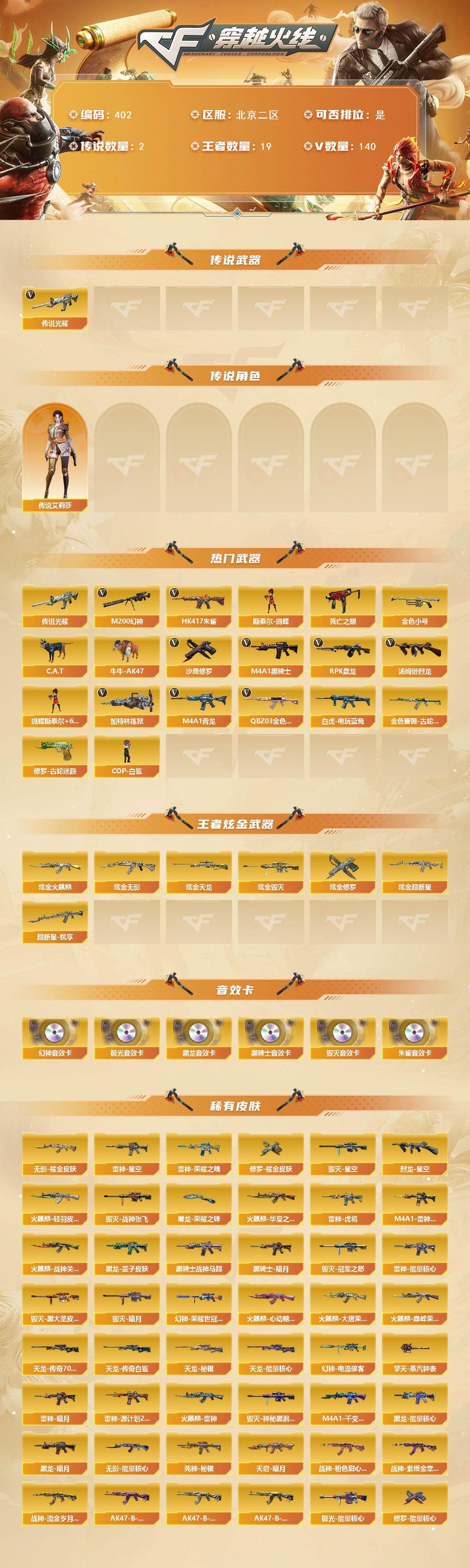 CFCMW422167穿越火线账号详情图2