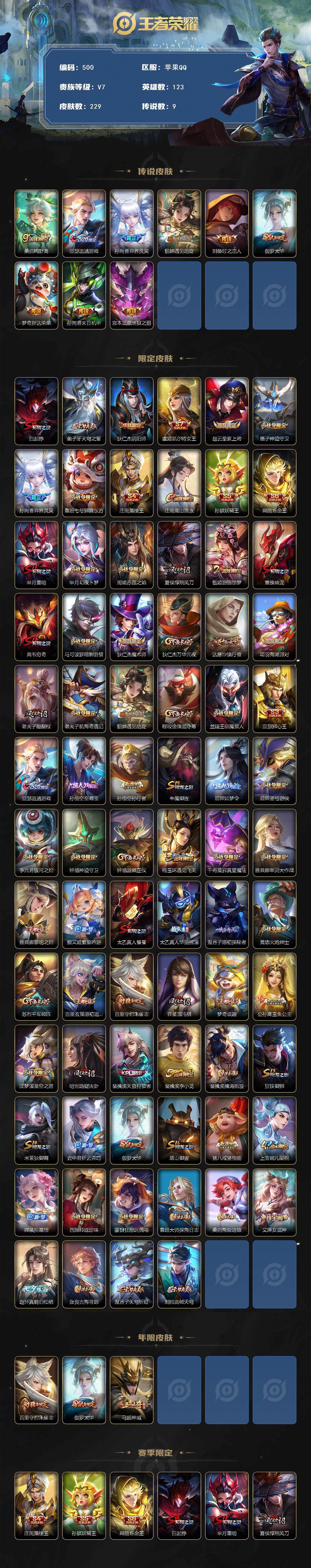 WZKG449128王者荣耀账号详情图3