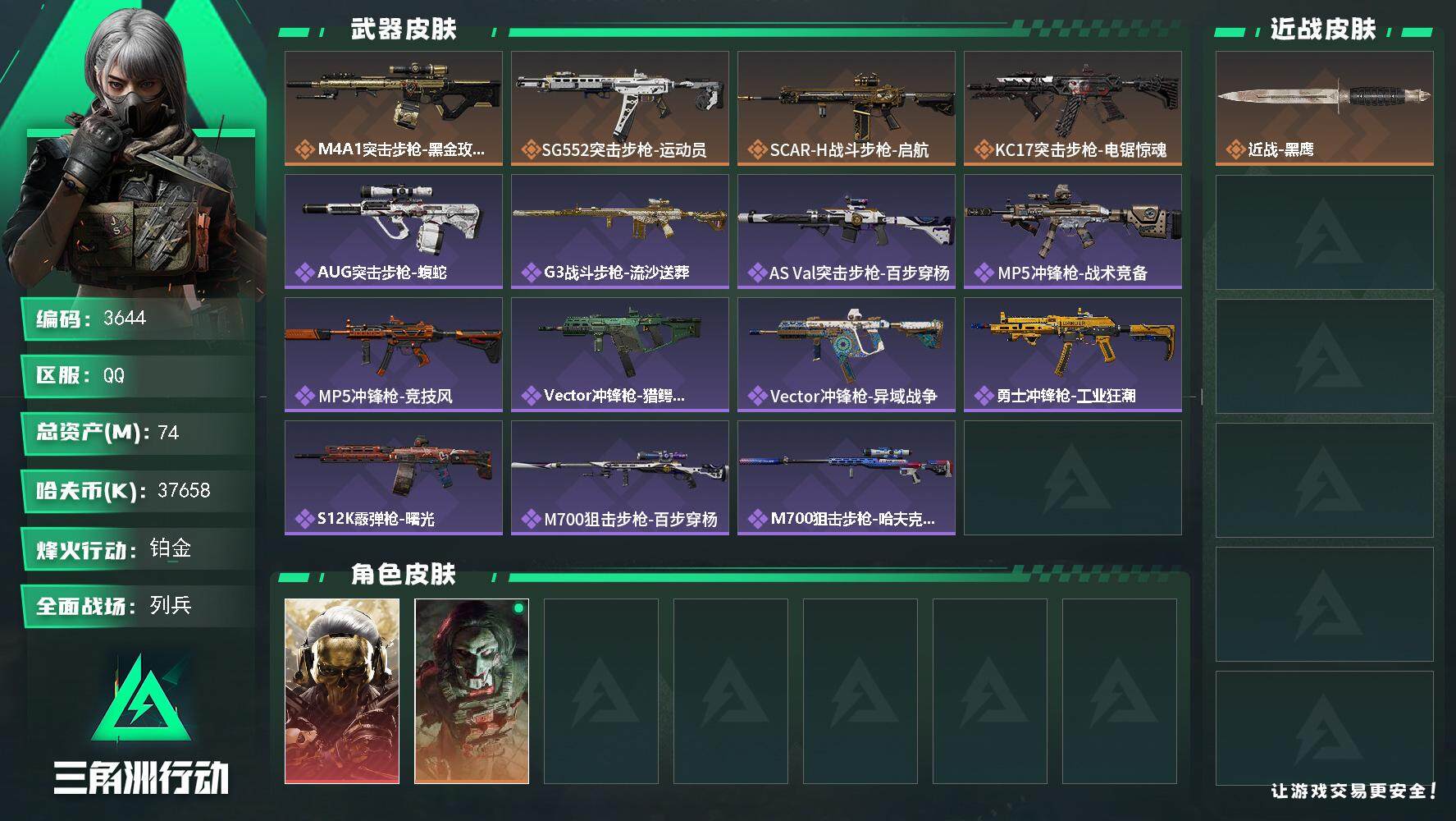 SJZQM391399三角洲行动账号详情图4