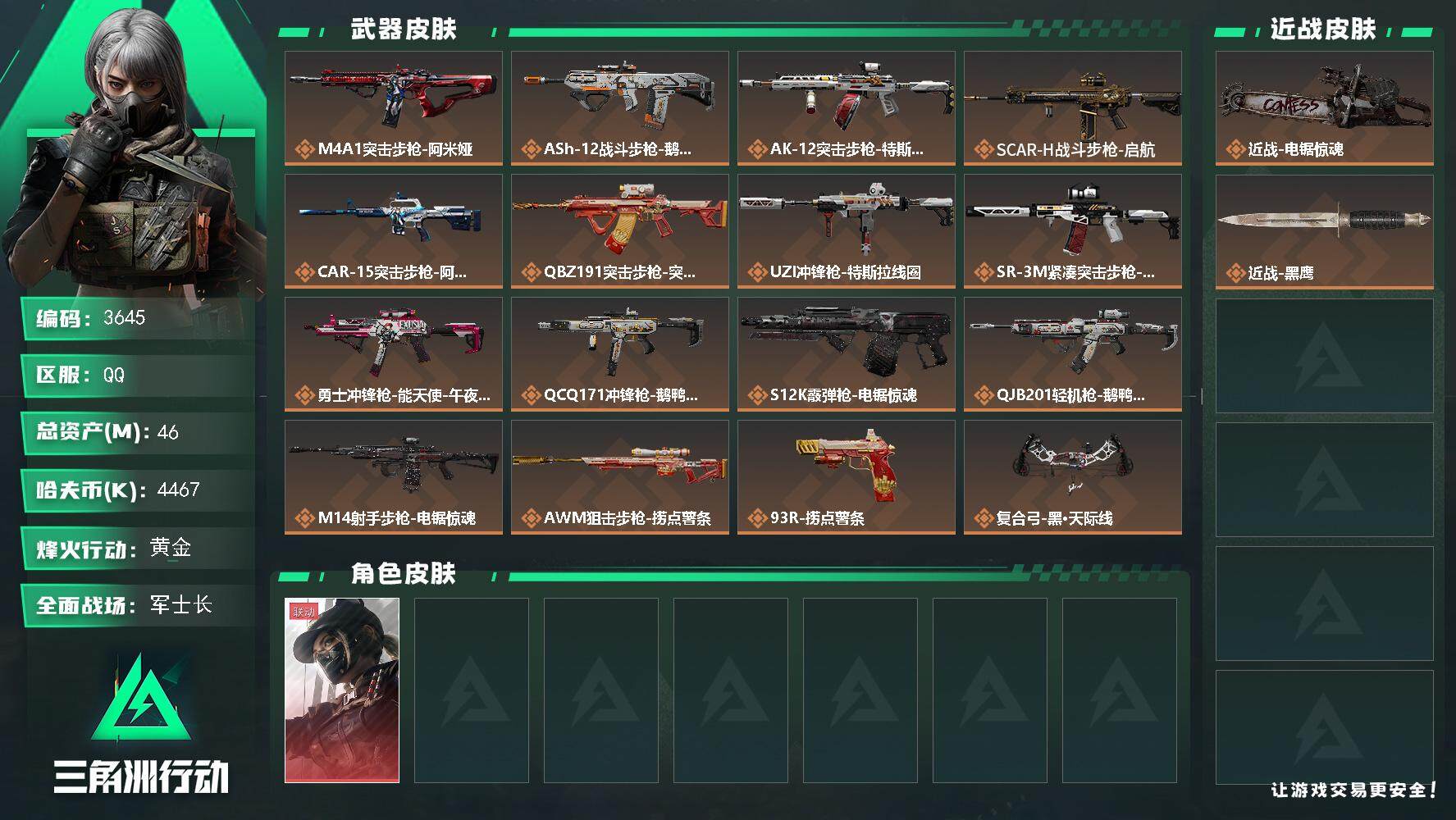 SJZQM391400三角洲行动账号详情图4