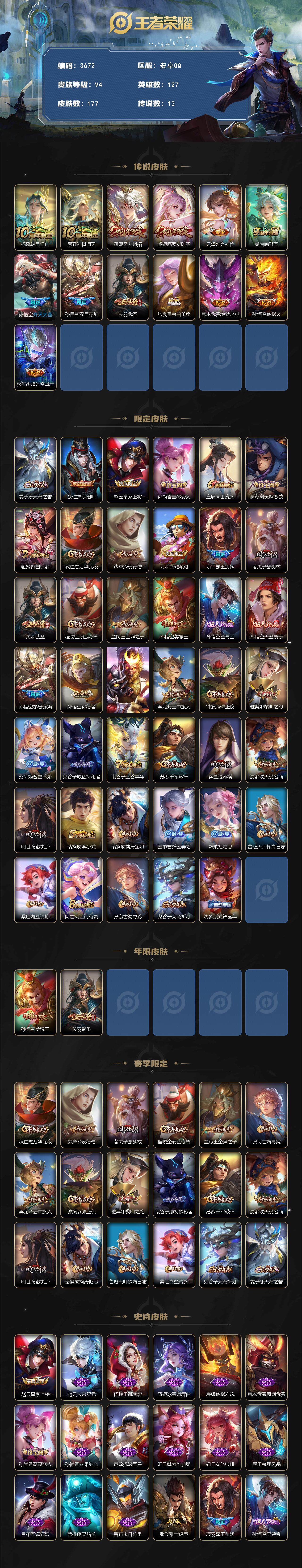 WZJZ3477336王者荣耀账号详情图3