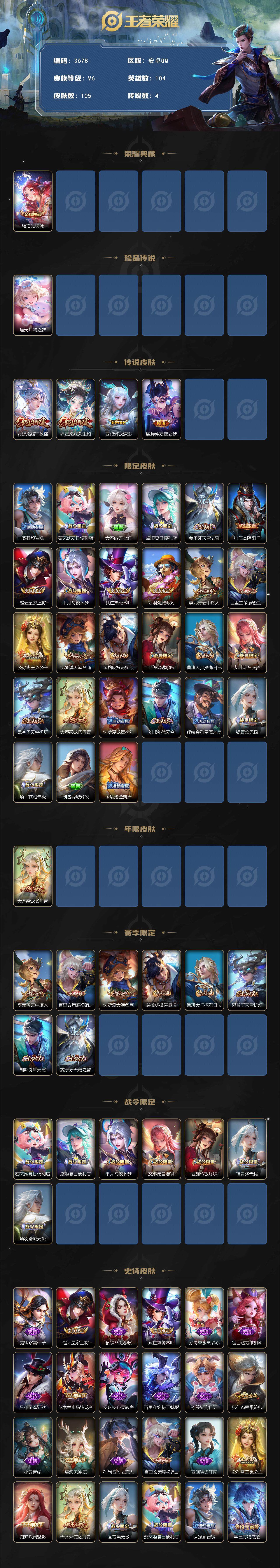 WZQM3464259王者荣耀账号详情图3