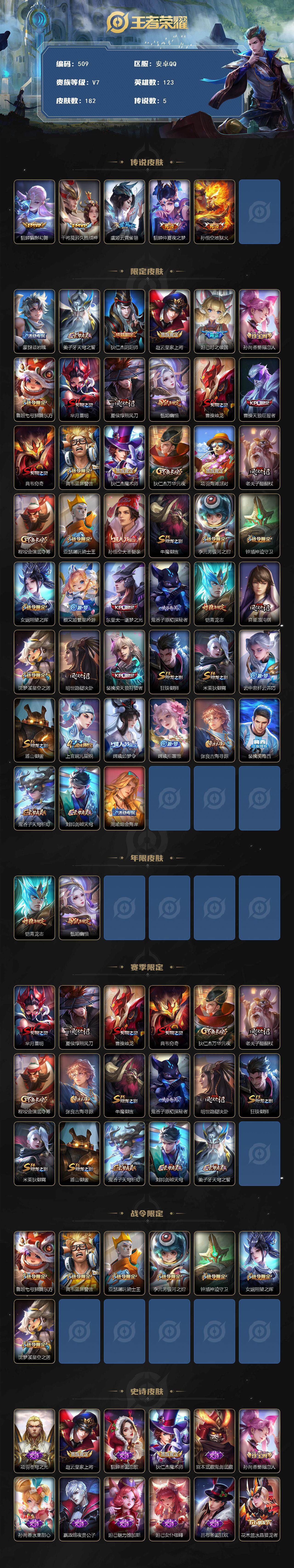 WZKG457338王者荣耀账号详情图3