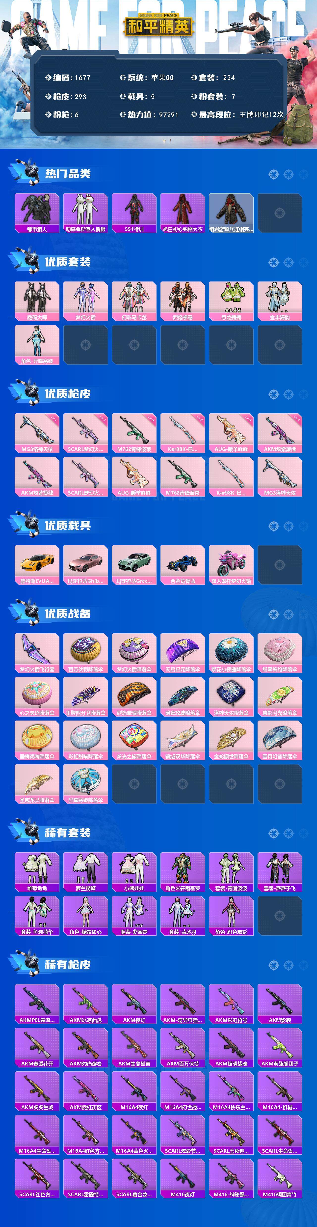 HPCMW3437452和平精英账号详情图2