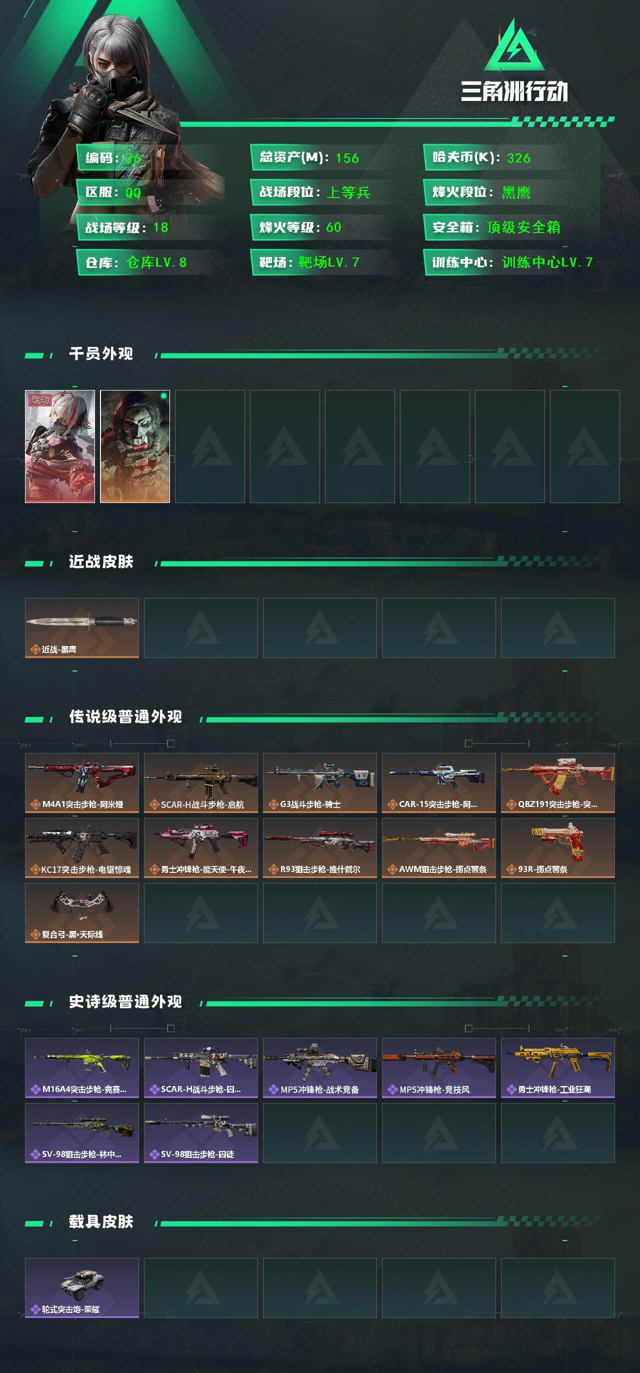 SJZCMW3103611三角洲行动账号详情图3