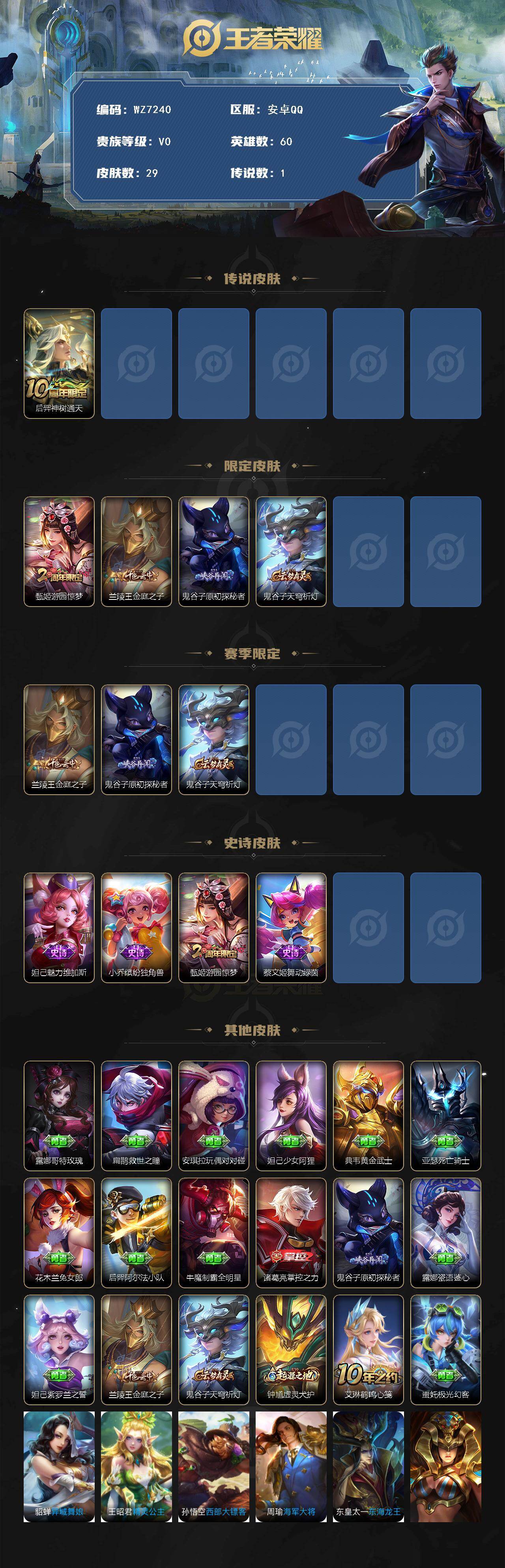 WZCMW4282828王者荣耀账号详情图2