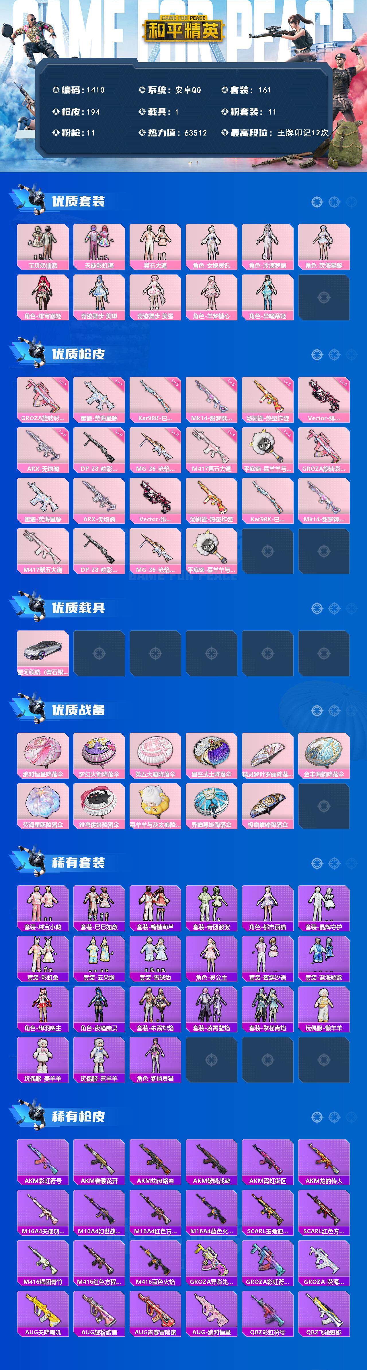 HPCMW3437101和平精英账号详情图2