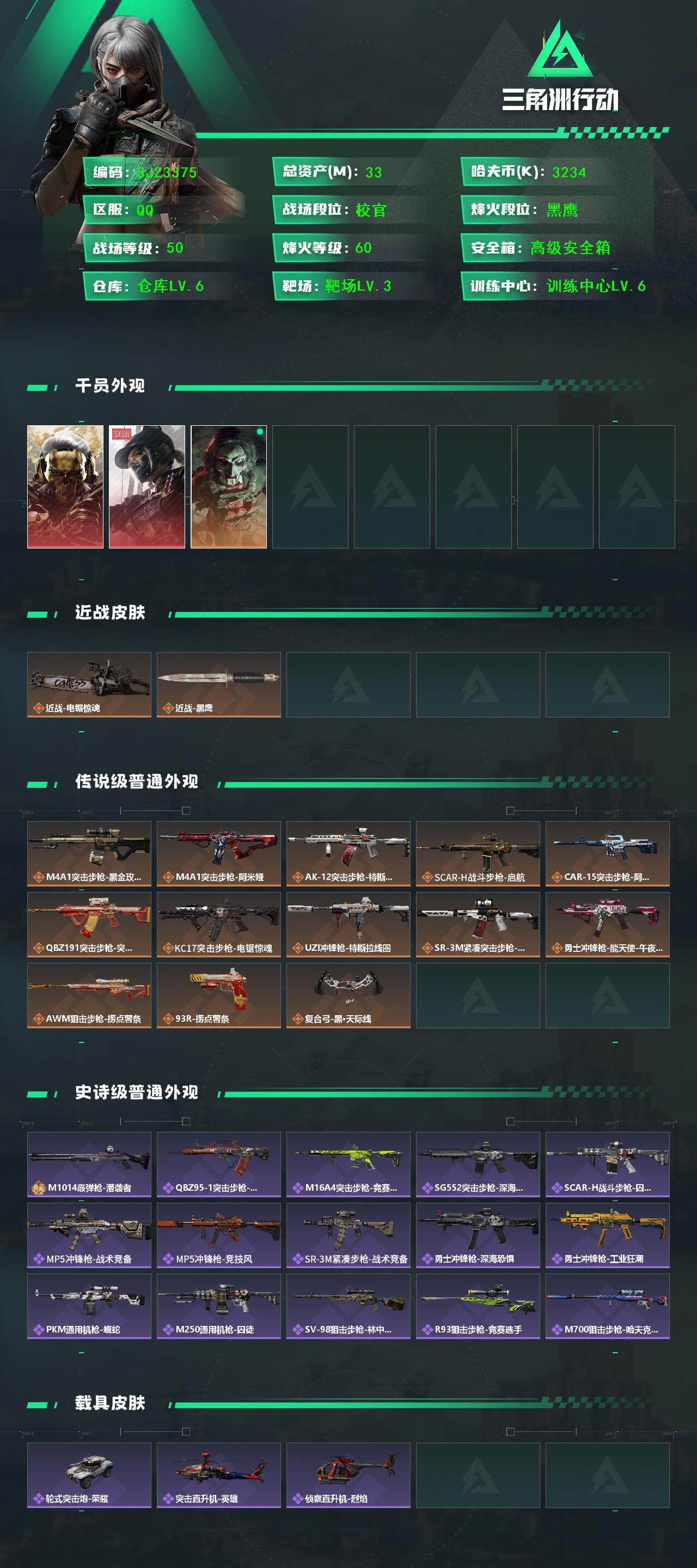 SJZQM391880三角洲行动账号详情图3