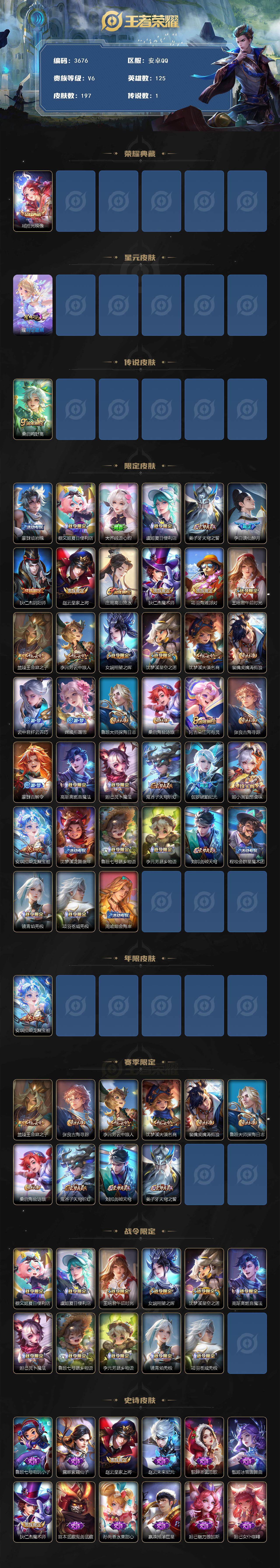 WZQM3464258王者荣耀账号详情图4