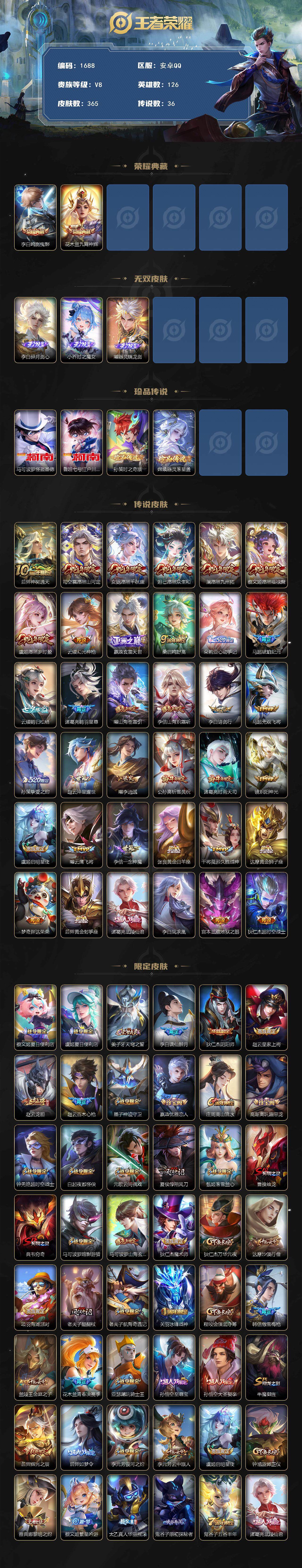 WZCMW3445049王者荣耀账号详情图2