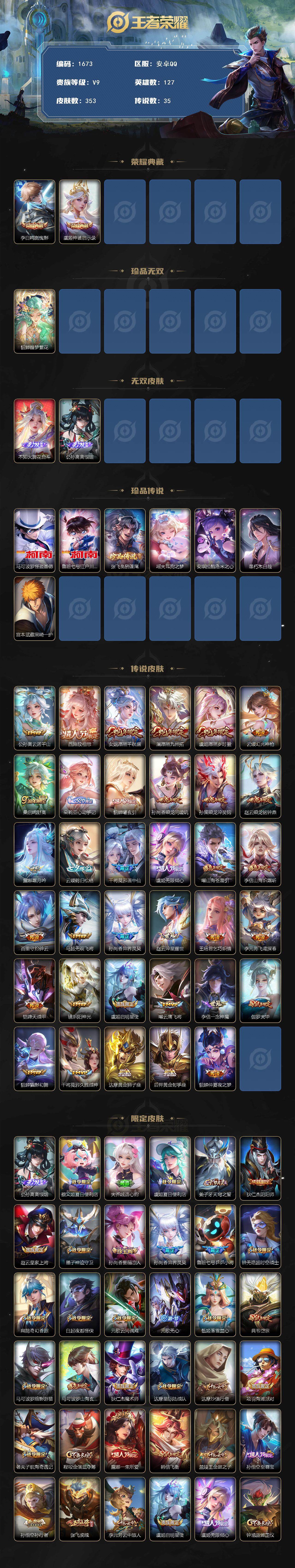 WZCMW3445052王者荣耀账号详情图2