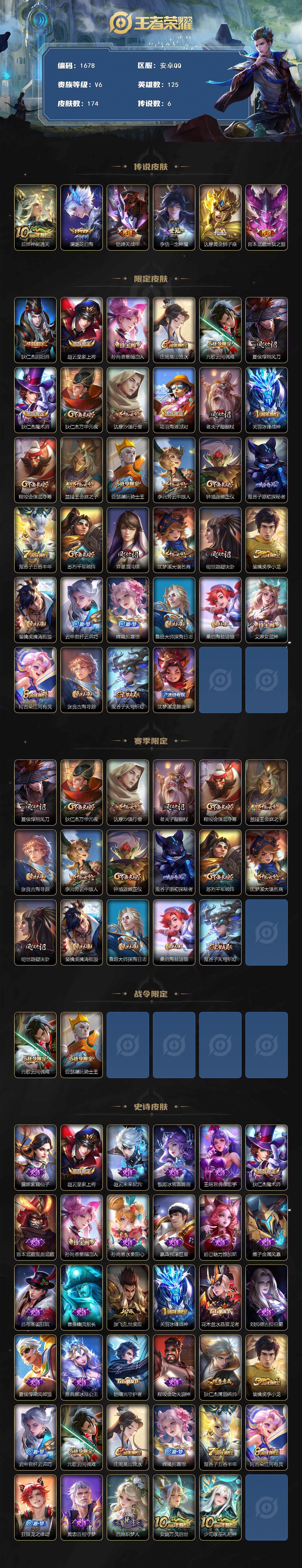 WZCMW3445058王者荣耀账号详情图2