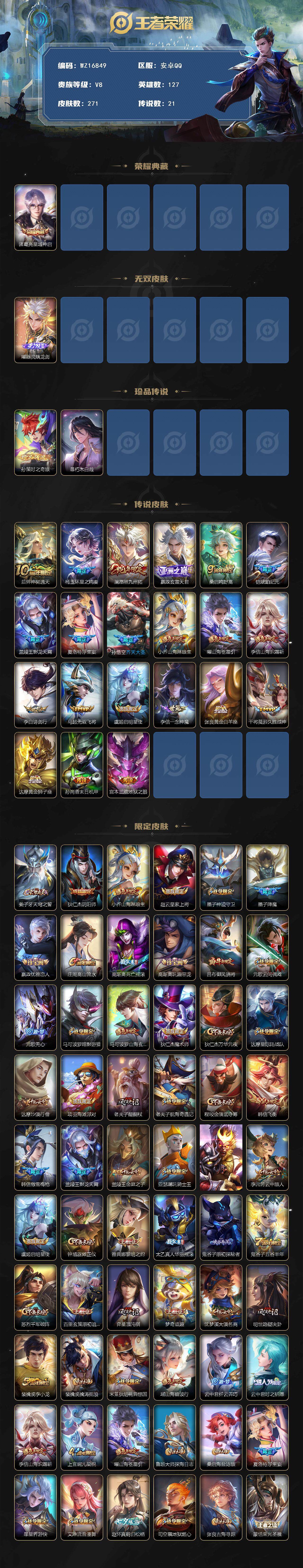 WZ03410245王者荣耀账号详情图2