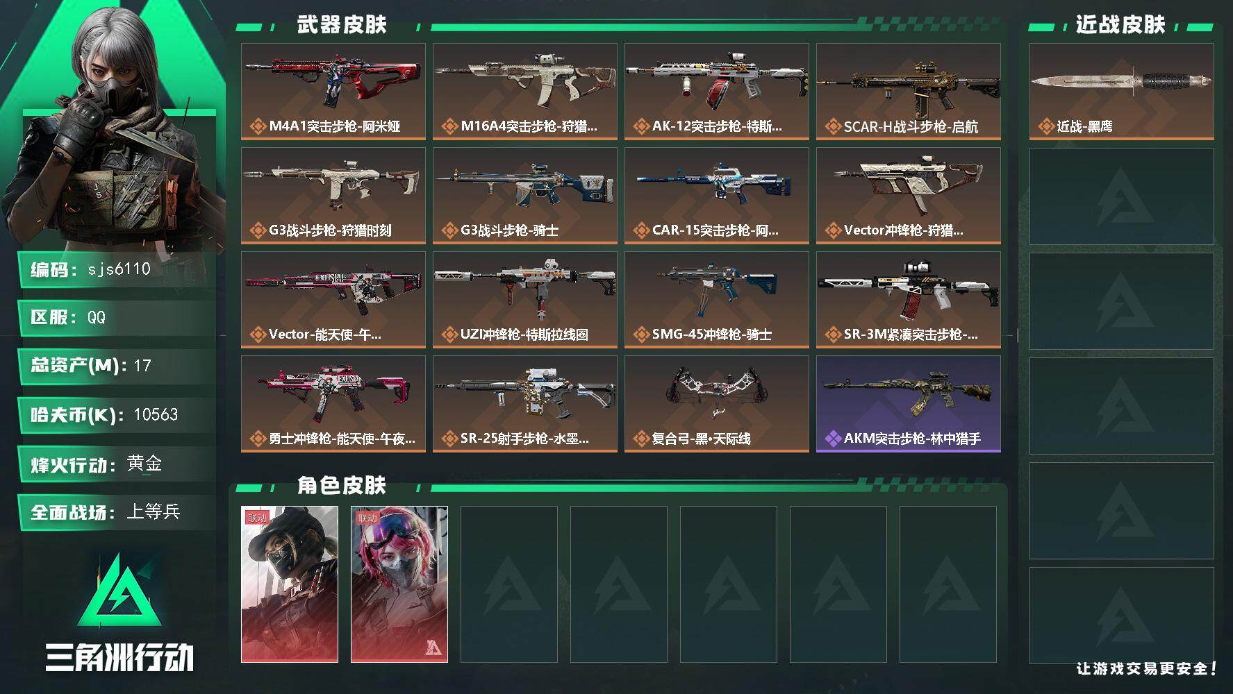 SJZCMW391940三角洲行动账号详情图2