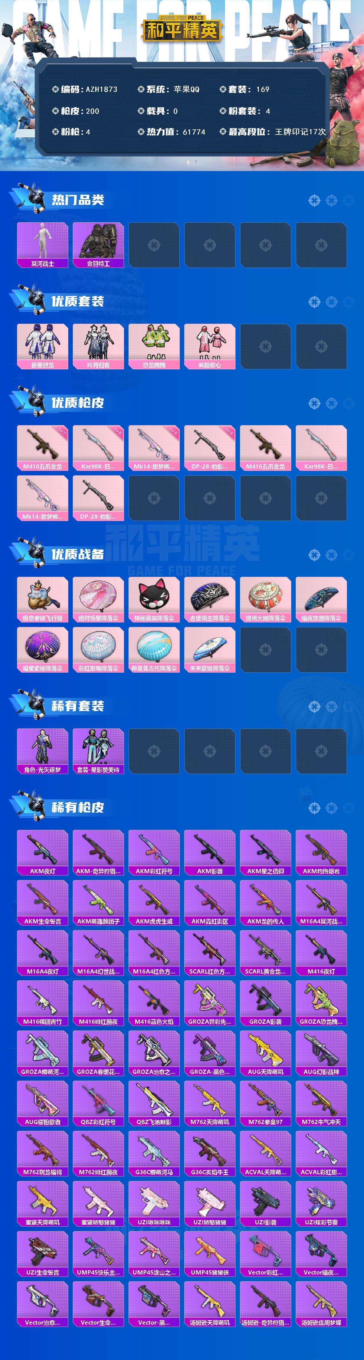 HPCMW3437643和平精英账号详情图3